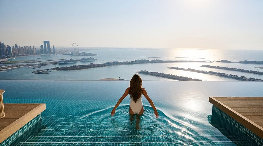 AURA SKYPOOL Location: Palm Jumeirah & The Palm Tower